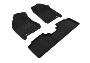 Cadillac SRX Floor Mat Set - Front and Rear - 3D MAXpider - Elegant - Black - `10-`16